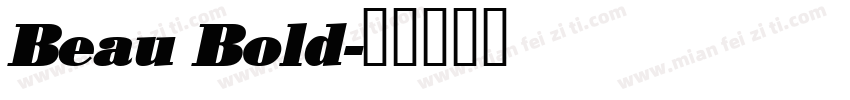 Beau Bold字体转换